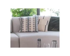 Discount Coussin imprimé en coton et lin 