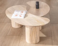 Hot Duo de tables basses design épuré en manguier 