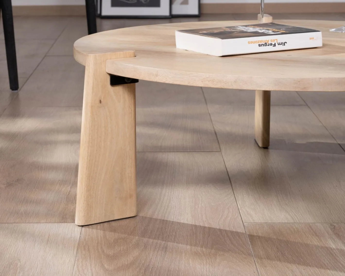 Discount Duo de tables basses rondes en manguier naturel "Loopie" Bout De Canapé|Table D'Appoint