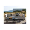 New Duo de tables gigognes noires et tendances pour l'extérieur Table Basse Rectangulaire