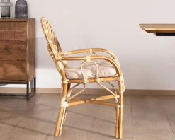 Online Elégant fauteuil de jardin en rotin avec assise rembourrée