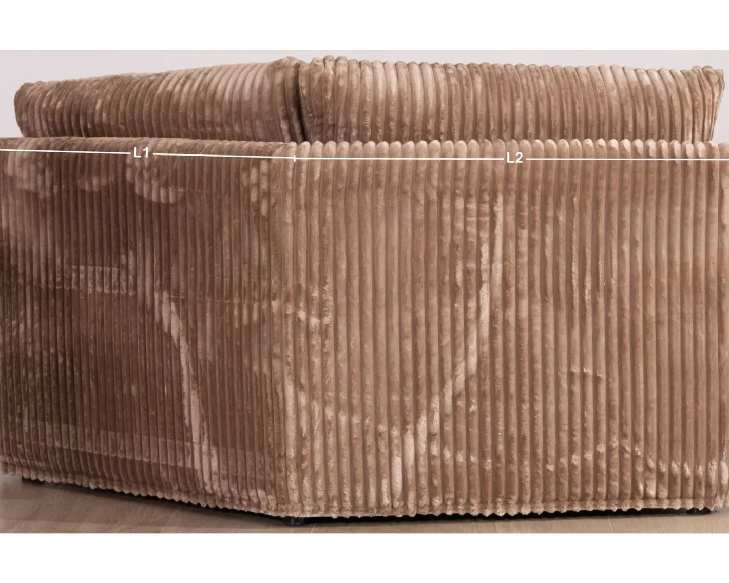 Online Elément d'angle pour canapé modulaire camel en velours larges côtes "Kédusa" Canapé D'Angle|Canapé Modulable