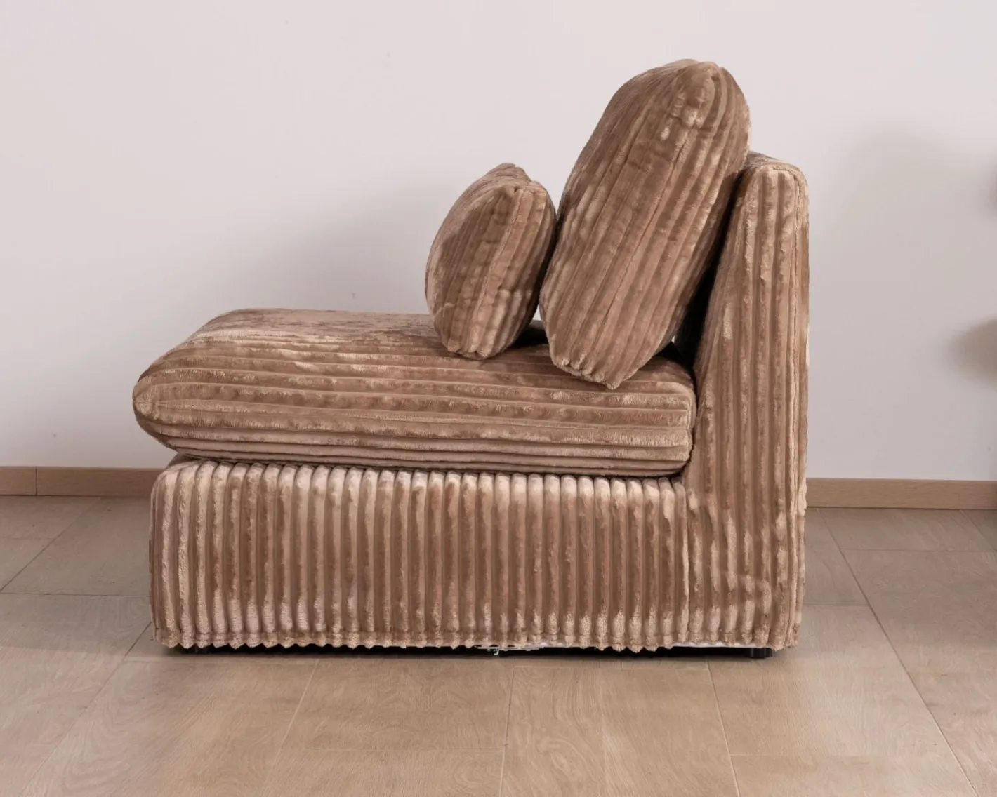 Discount Elément 1 place pour canapé modulaire "Kédusa" en velours larges côtes camel Canapé D'Angle|Canapé Modulable