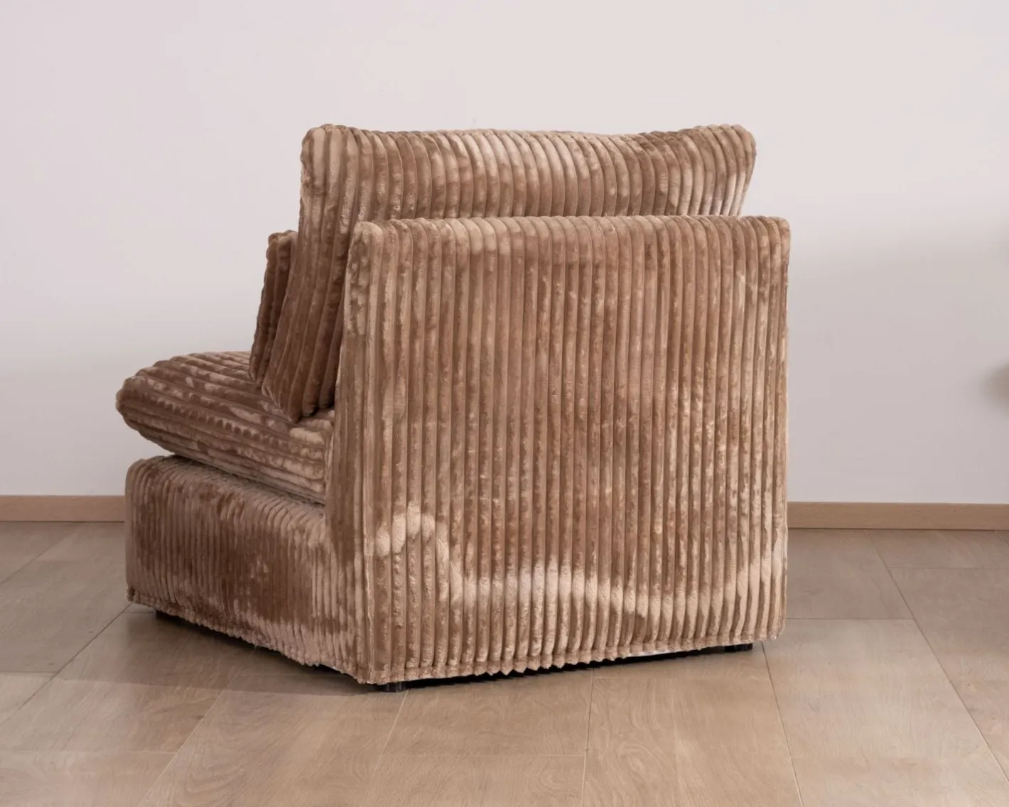 Discount Elément 1 place pour canapé modulaire "Kédusa" en velours larges côtes camel Canapé D'Angle|Canapé Modulable