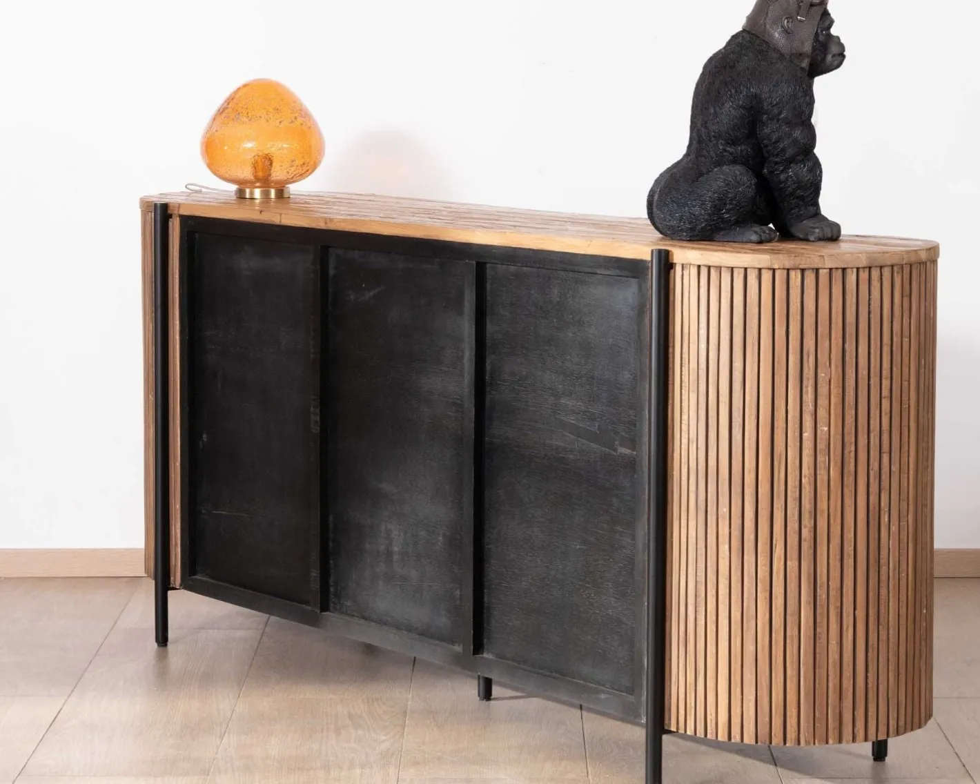 Discount Enfilade 200 cm avec portes et tiroirs en bois exotiques "Troms" Buffet Et Bahut