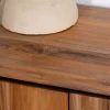 Online Enfilade contemporaine 4 portes en teck naturel et métal noir "Olonie" Buffet Et Bahut