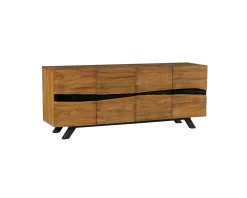 Best Enfilade design en teck recyclé motif nature brute 
