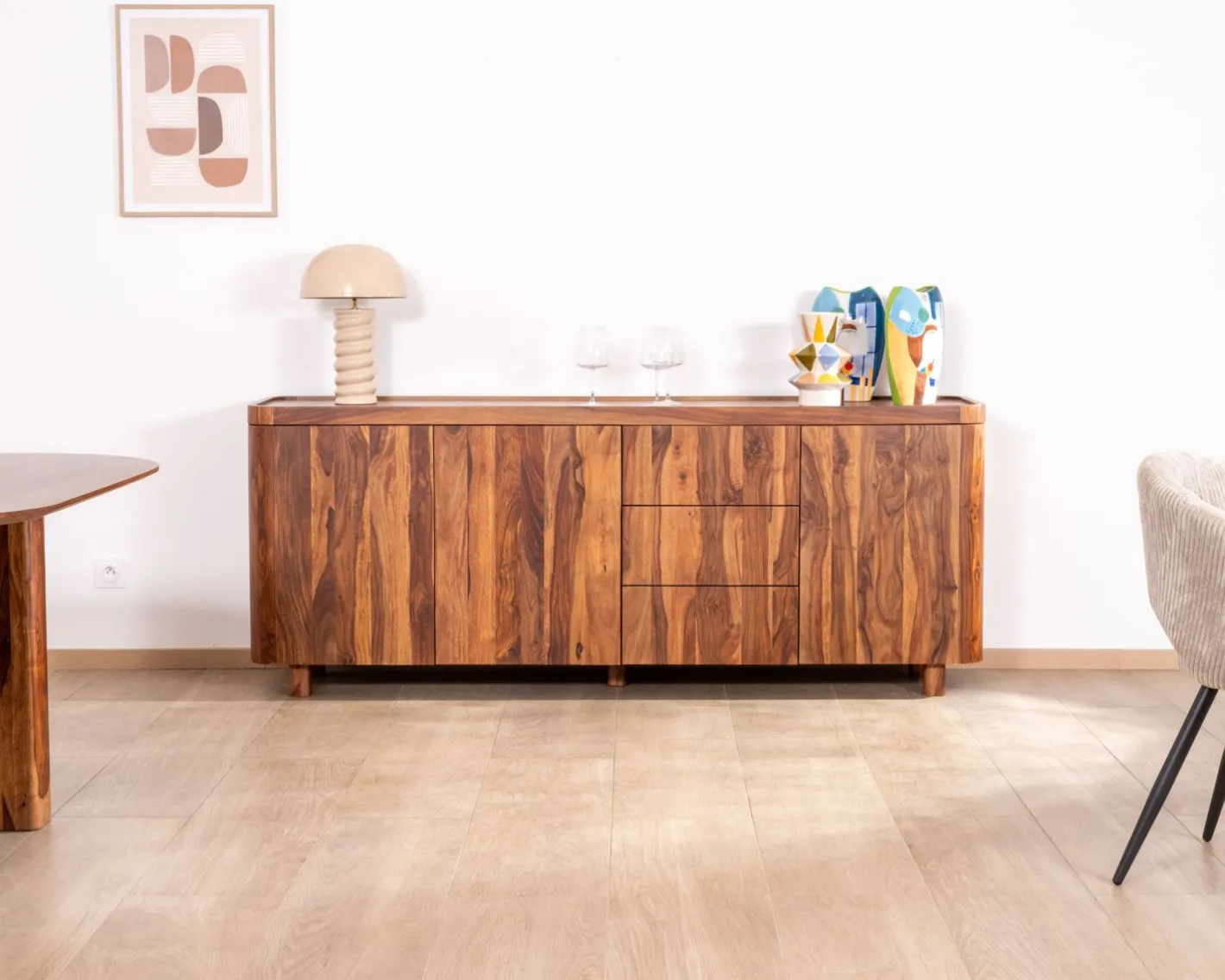 Best Enfilade en bois de palissandre "Rosewood" 200 cm Buffet Et Bahut
