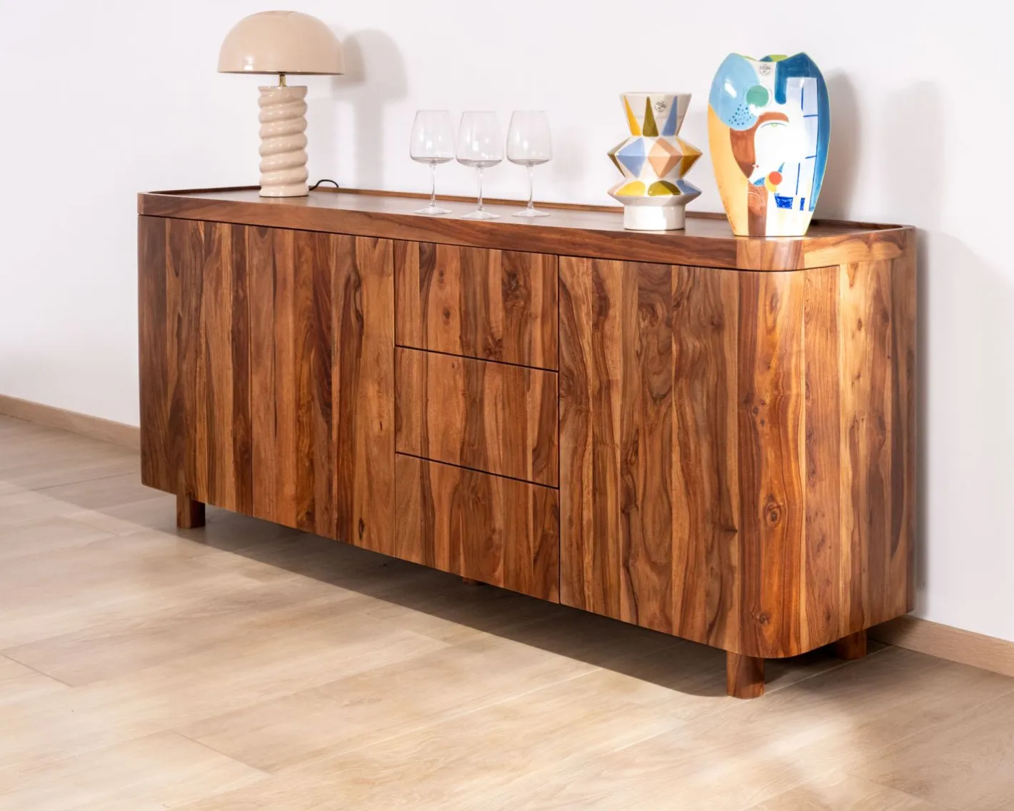 Best Enfilade en bois de palissandre "Rosewood" 200 cm Buffet Et Bahut