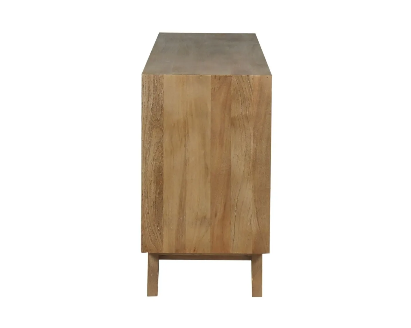 New Enfilade 4 portes 200 cm en manguier teinte noyer clair "Elyka" style scandinave Buffet Et Bahut