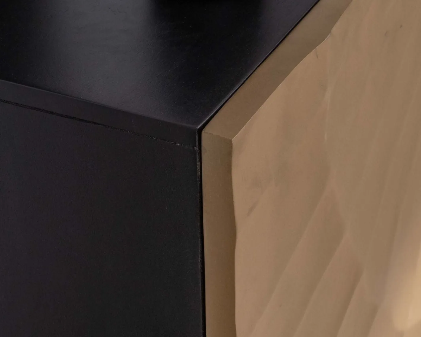 Clearance Enfilade 4 portes dorée et noire "Pop Vintage" métal et bois massif Buffet Et Bahut
