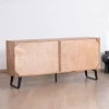 New Enfilade 4 portes en acacia "Uky" design contemporain esprit rétro Buffet Et Bahut