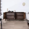 Enfilade 4 portes style rétro en manguier massif "Slody" Buffet Et Bahut