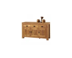 Clearance Enfilade 3 portes 3 tiroirs en chêne massif huilé "Lodge Casita" Buffet Et Bahut