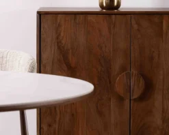 Hot Enfilade rétro 4 portes en manguier massif foncé 180 cm