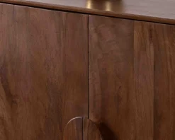 Hot Enfilade rétro 4 portes en manguier massif foncé 180 cm