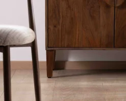 Hot Enfilade rétro 4 portes en manguier massif foncé 180 cm