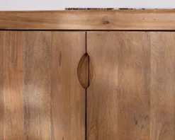 Clearance Enfilade vintage 4 portes en manguier naturel "Odely" 180 cm style rétro chic Buffet Et Bahut