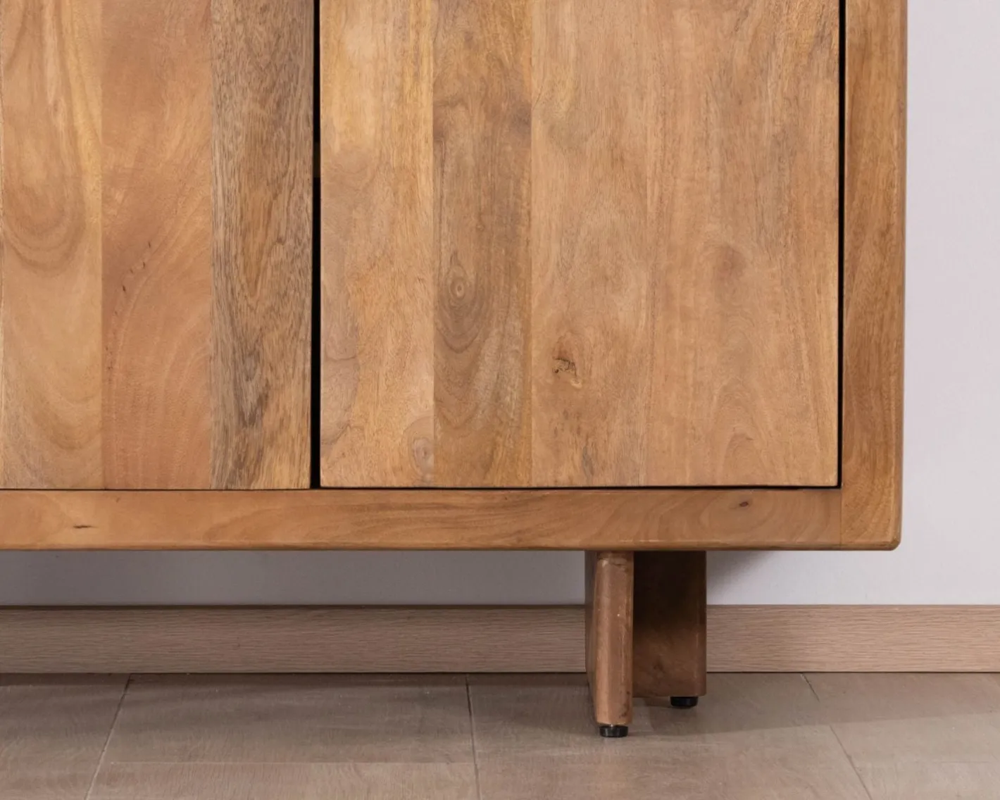 Clearance Enfilade vintage 4 portes en manguier naturel "Odely" 180 cm style rétro chic Buffet Et Bahut