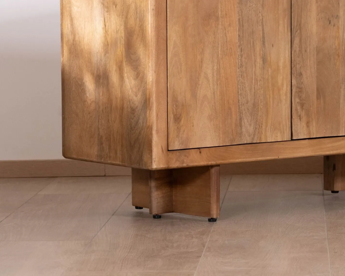 Clearance Enfilade vintage 4 portes en manguier naturel "Odely" 180 cm style rétro chic Buffet Et Bahut