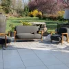 Outlet Ensemble canapé et fauteuil de jardin en tissu gris foncé "Aristochair" Canapé De Jardin|Salon De Jardin