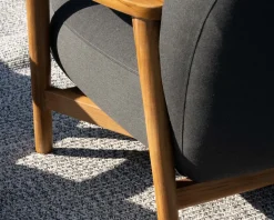 Outlet Ensemble canapé et fauteuil de jardin en tissu gris foncé "Aristochair" Canapé De Jardin|Salon De Jardin