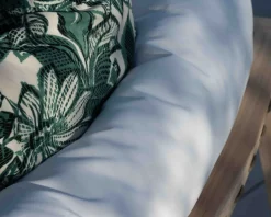 Clearance Ensemble canapé et fauteuils matelassés en teck et corde