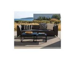 Hot Ensemble de jardin gris foncé aluminium et tissu Sunbrella 