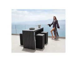 Online Ensemble table et tabourets hauts extérieurs 4 places "Java Island" Salon De Jardin