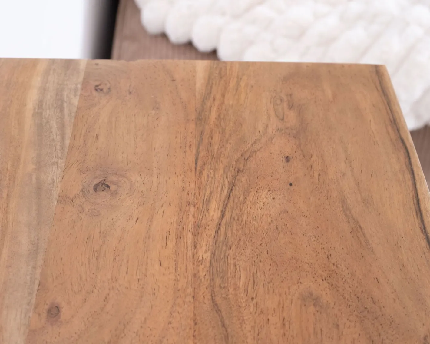 Online Etagère de rangement en acacia avec un compartiment en persienne "Conoa" Etagère