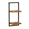 Hot Etagère murale 2 tablettes en teck naturel recyclé et métal "Ulva" Rangement|Décoration