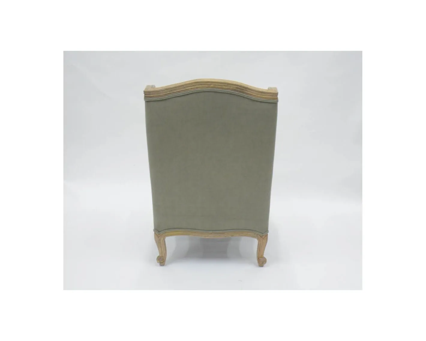 Outlet Fauteuil bergère imprimé ginko taupe et crème "Sofia" ultra confort Fauteuil Bergère
