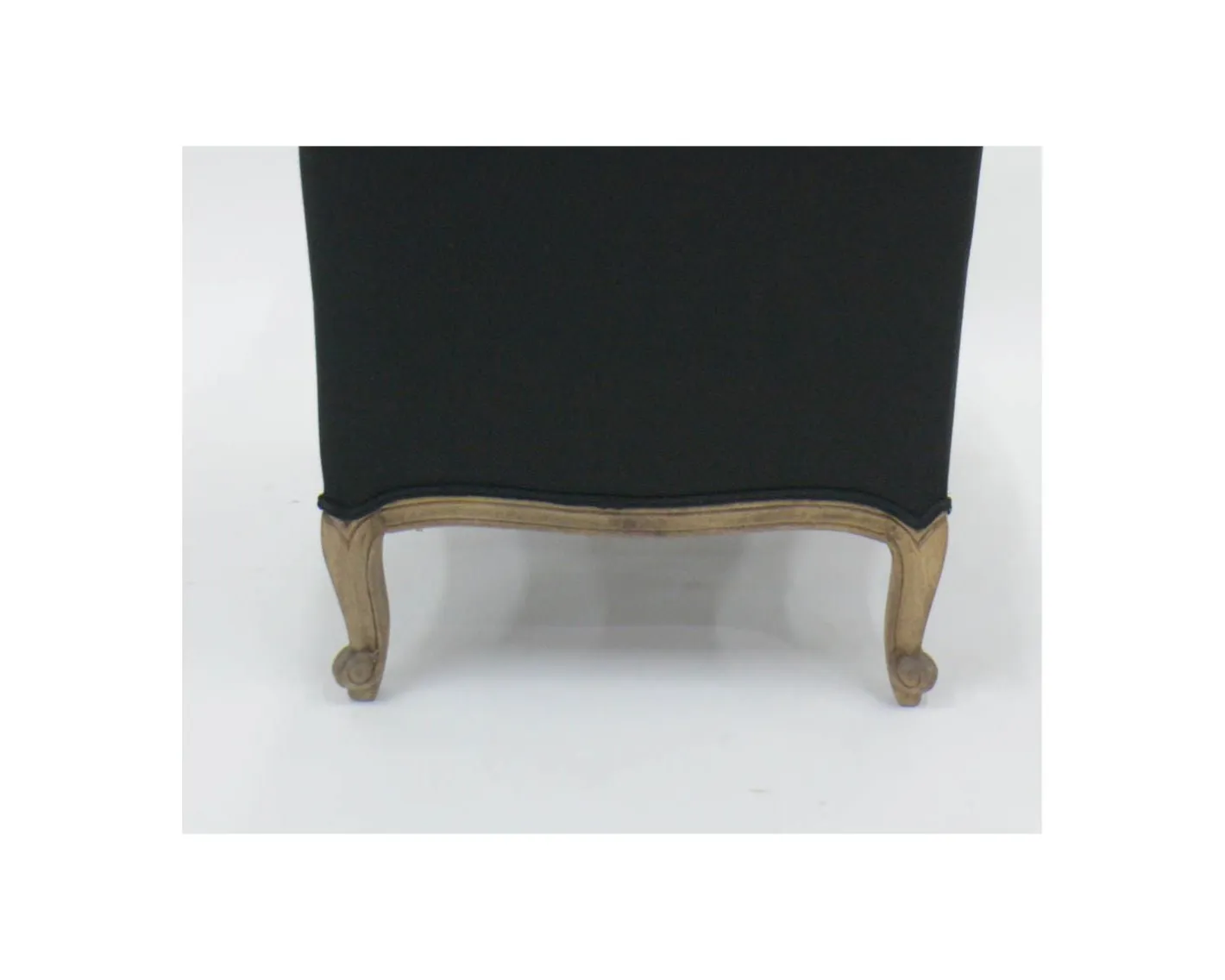 Hot Fauteuil bergère "Sofia" bois massif et tissu noir et blanc à losanges Fauteuil Bergère