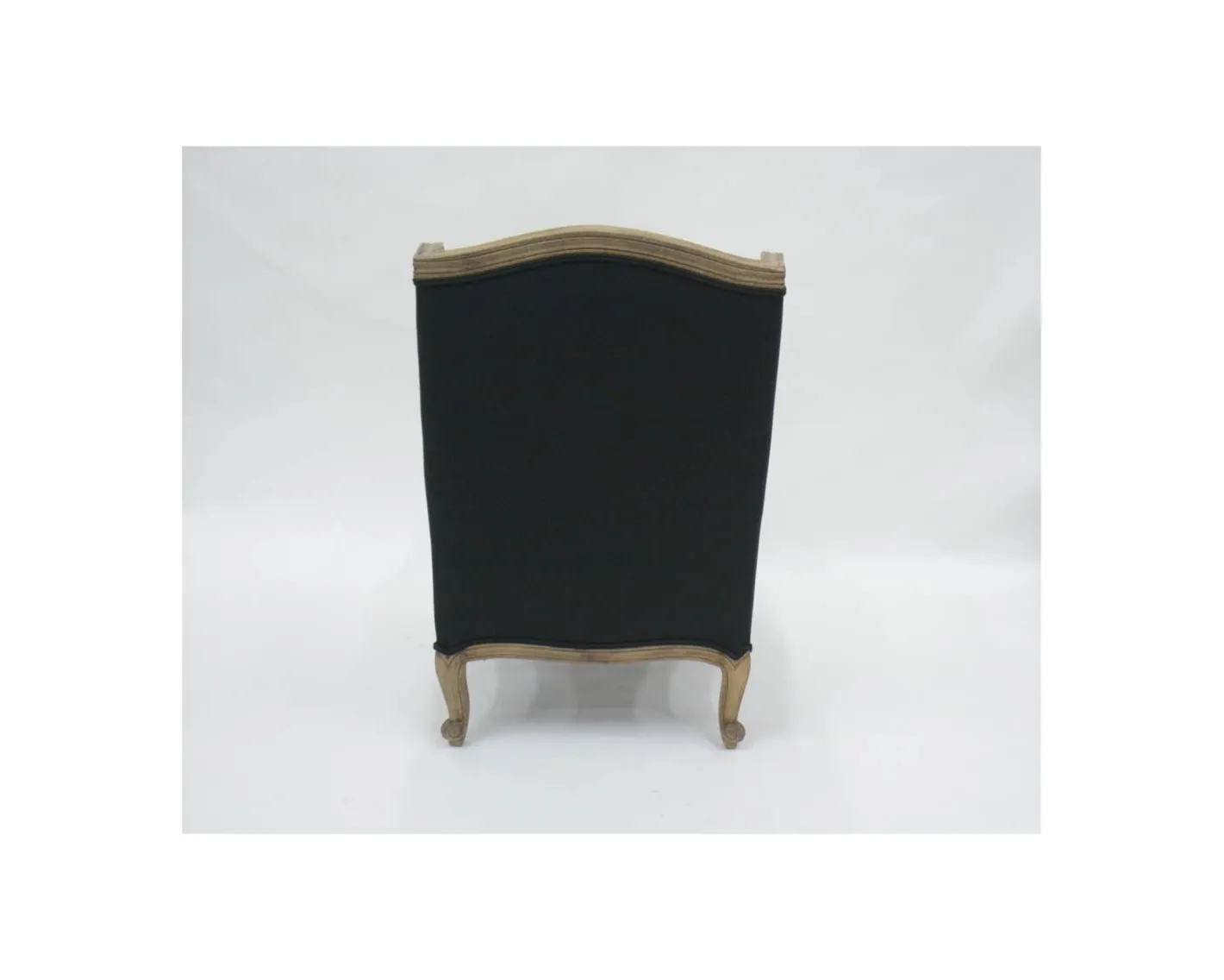 Hot Fauteuil bergère "Sofia" bois massif et tissu noir et blanc à losanges Fauteuil Bergère