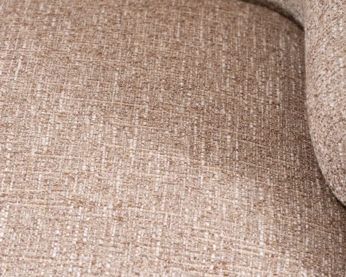 Clearance Fauteuil club revisité « Sweet Culture » en tissu marron chiné esprit vintage contemporain Fauteuil