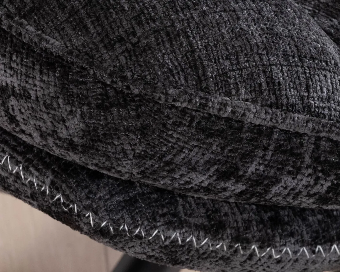 Online Fauteuil cosy rotatif design rétro en tissu gris "Branson" avec pouf Fauteuil