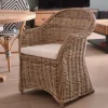 Sale Fauteuil de jardin en rotin kubu grisé, assise en tissu "Balangan Beach" Fauteuil|Fauteuil De Jardin