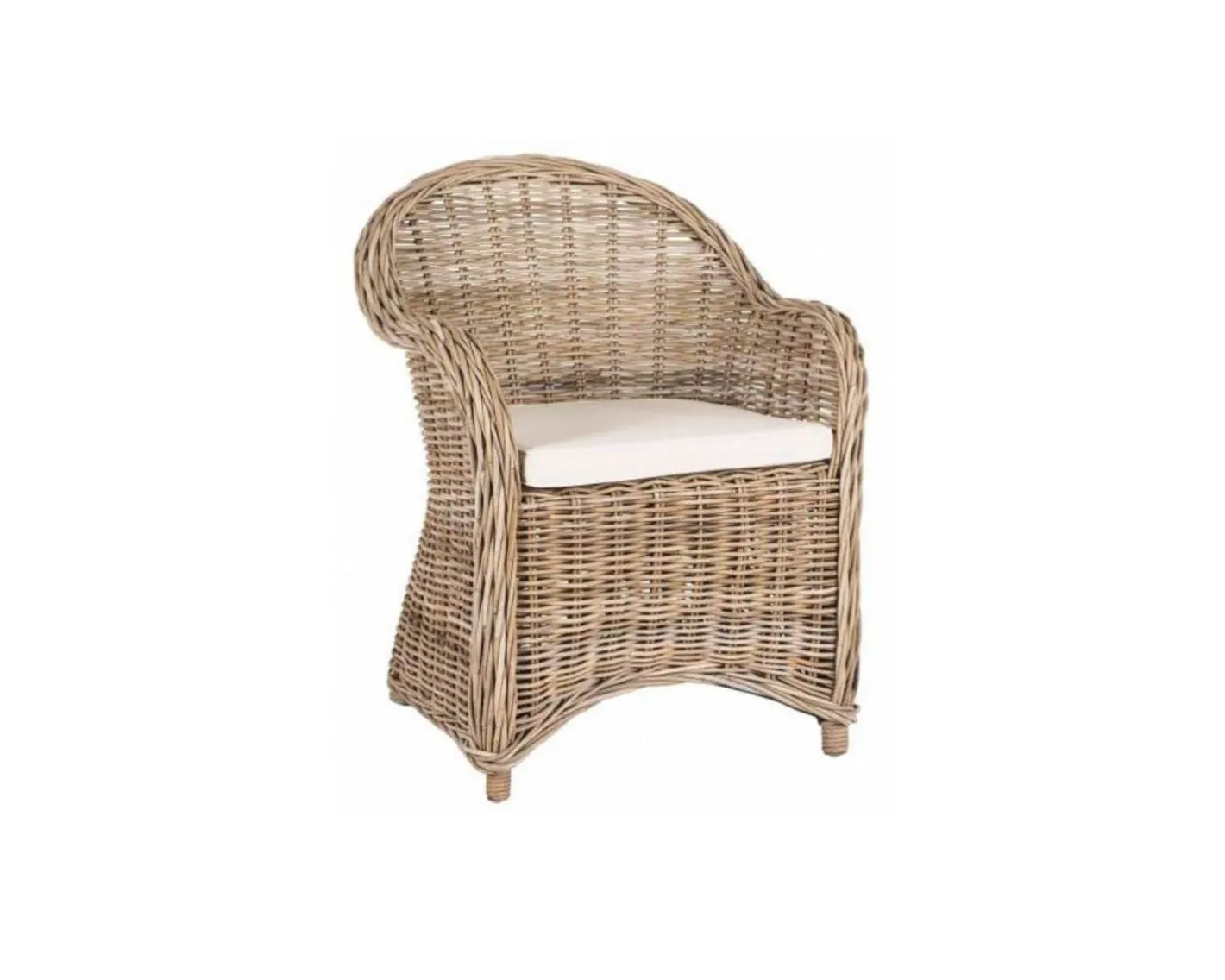 Sale Fauteuil de jardin en rotin kubu grisé, assise en tissu "Balangan Beach" Fauteuil|Fauteuil De Jardin