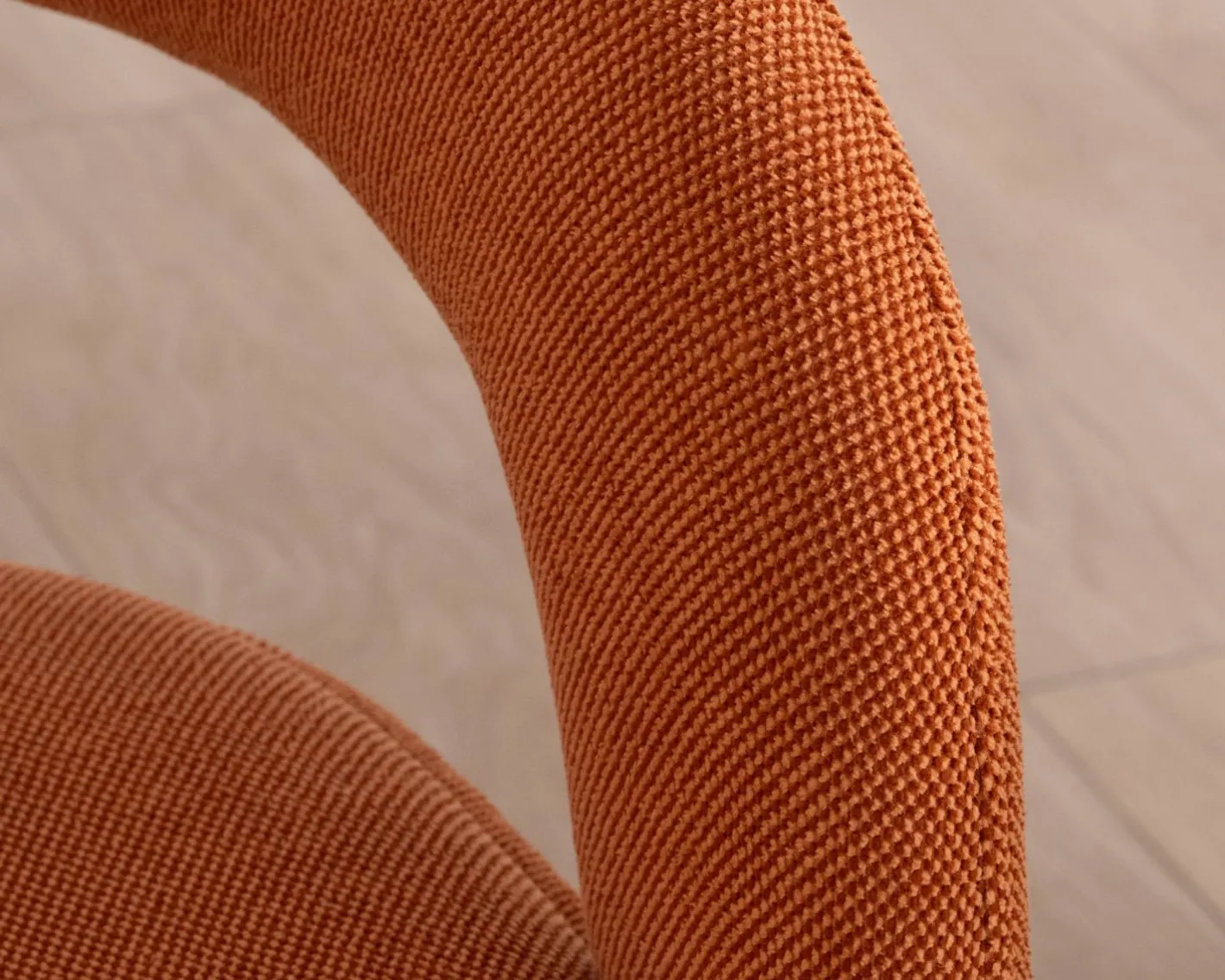 Outlet Fauteuil de repas design en tissu terracotta ultra confort " Amarello" Chaise