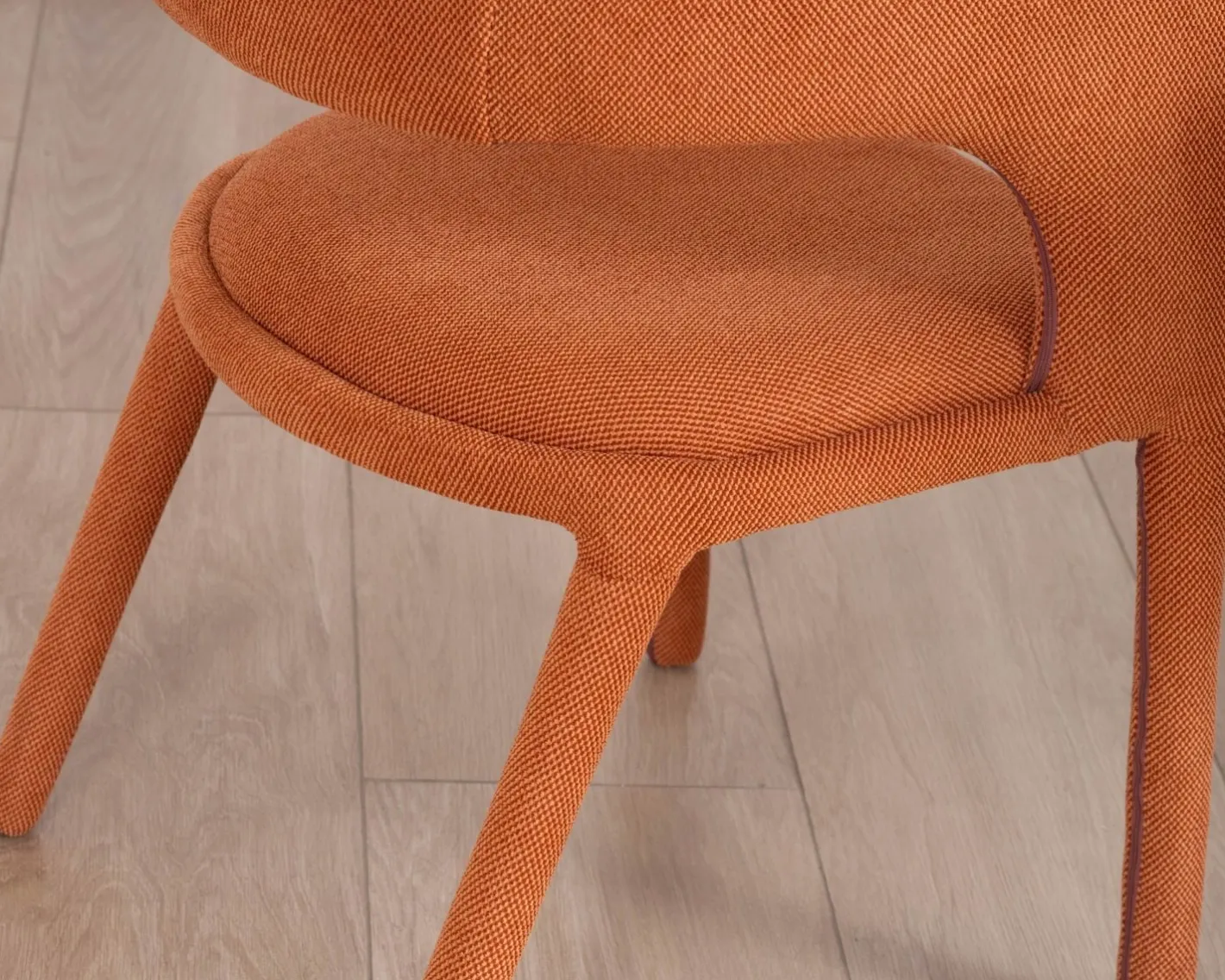 Outlet Fauteuil de repas design en tissu terracotta ultra confort " Amarello" Chaise