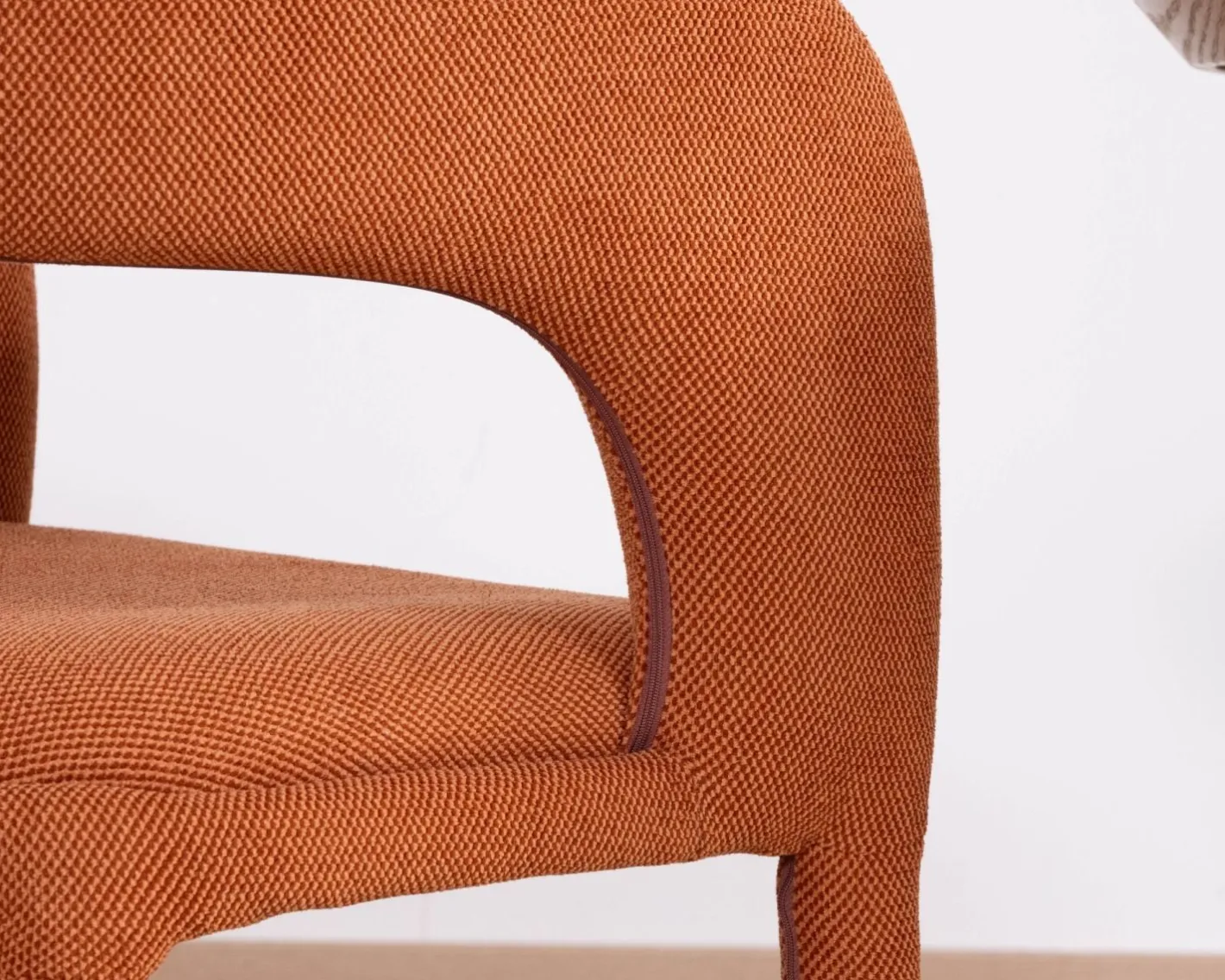 Outlet Fauteuil de repas design en tissu terracotta ultra confort " Amarello" Chaise