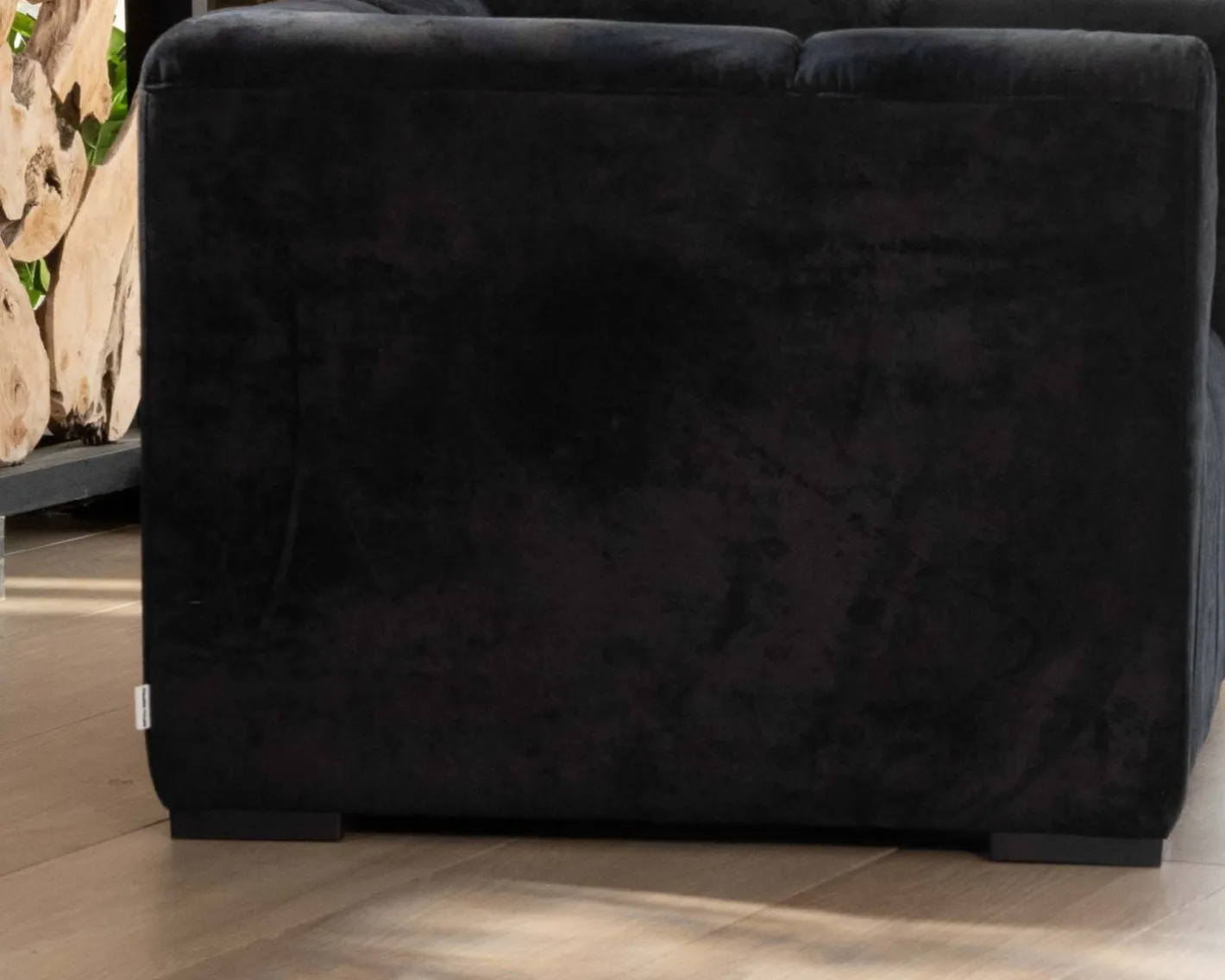 Online Fauteuil design cubique en velours anthracite avec surpiqures "Enjoy Home" Fauteuil