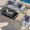 Best Fauteuil de terrasse matelassé gris clair ultra confort structure aluminium "Paquetage" Fauteuil De Jardin