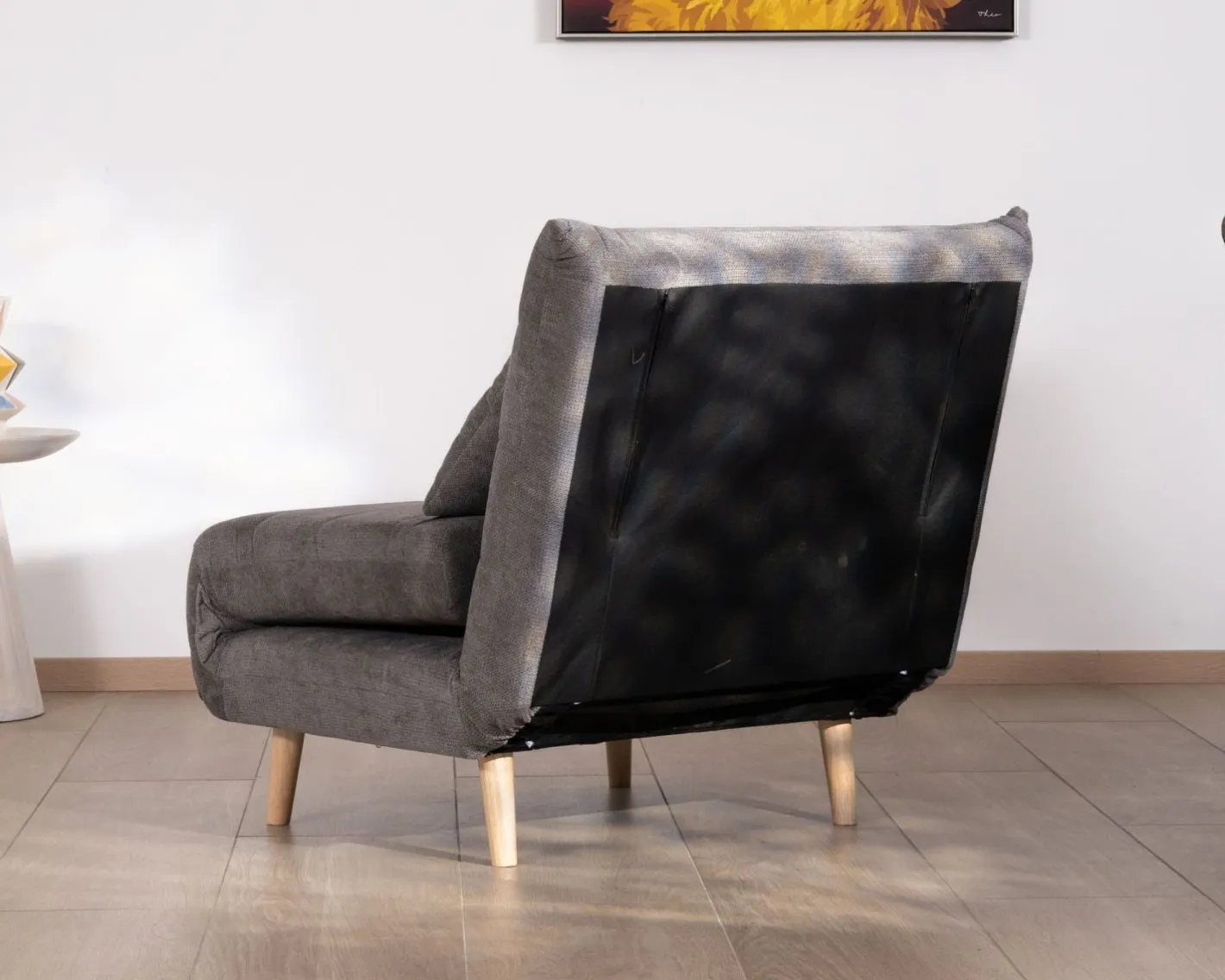Discount Fauteuil modulable en couchage d'appoint "Folda" en tissu gris Fauteuil