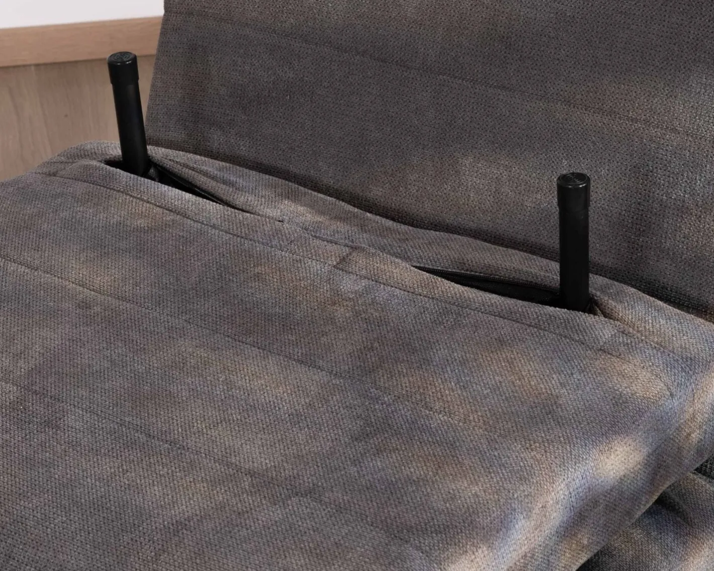 Discount Fauteuil modulable en couchage d'appoint "Folda" en tissu gris Fauteuil