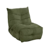 Outlet Fauteuil relax esprit cosy en velours côtelé vert "Cascada" avec inclinaison électrique Fauteuil