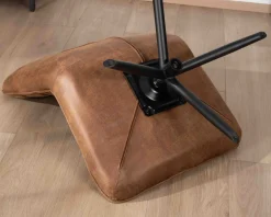Discount Fauteuil relax ultra-confort avec pied rotatif "Grundy" en tissu microfibre havane Fauteuil