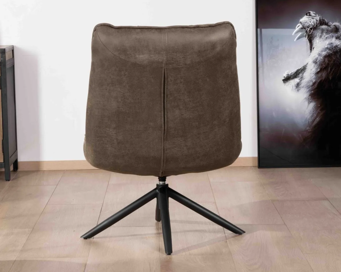 Hot Fauteuil relax ultra-confort avec pied rotatif "Grundy" en tissu microfibre vert kaki Fauteuil