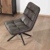 Discount Fauteuil rotatif ultra-confort en tissu microfibre gris foncé "Grundy" Fauteuil