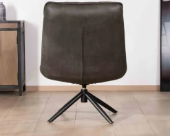 Discount Fauteuil rotatif ultra-confort en tissu microfibre gris foncé "Grundy" Fauteuil